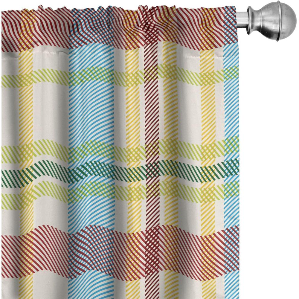 imageAmbesonne Neutral Boho Curtains Grunge Vibes Creamy Colored Forms Pattern Wild Nature Themed Print Window Treatments 2 Panel Set for Living Room Bedroom Pair of 28 x 63 Avocado Green EggshellPale Sky Blue Mustard