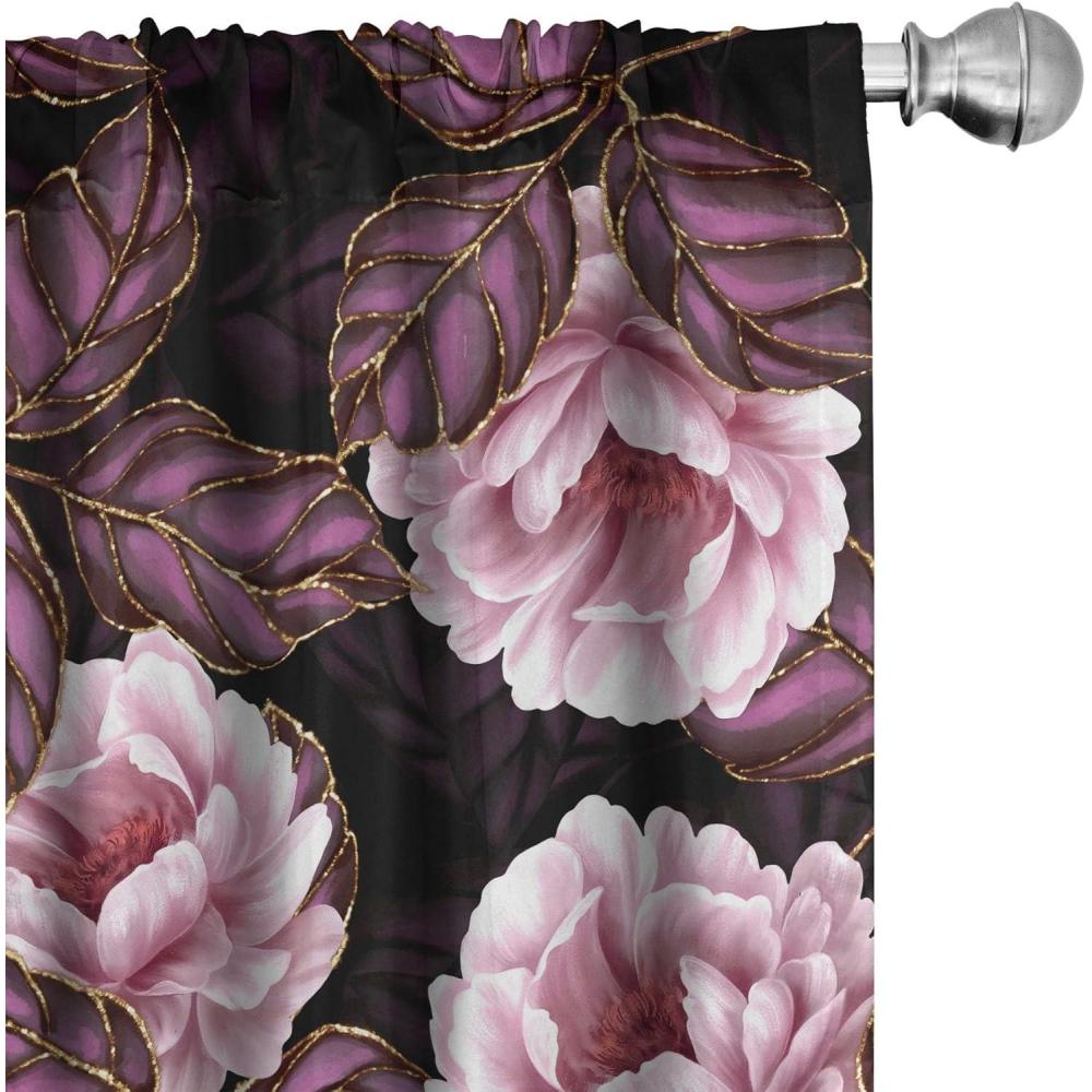 imageAmbesonne Neutral Boho Curtains Grunge Vibes Creamy Colored Forms Pattern Wild Nature Themed Print Window Treatments 2 Panel Set for Living Room Bedroom Pair of 28 x 63 Avocado Green EggshellDark Purple Blush and Plum
