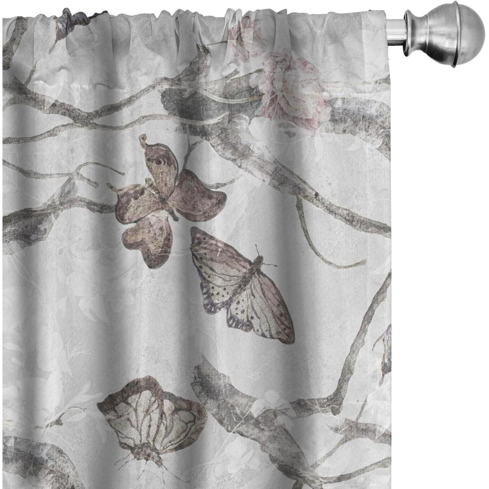 imageAmbesonne Neutral Boho Curtains Grunge Vibes Creamy Colored Forms Pattern Wild Nature Themed Print Window Treatments 2 Panel Set for Living Room Bedroom Pair of 28 x 63 Avocado Green EggshellPale Grey Sepia Blush