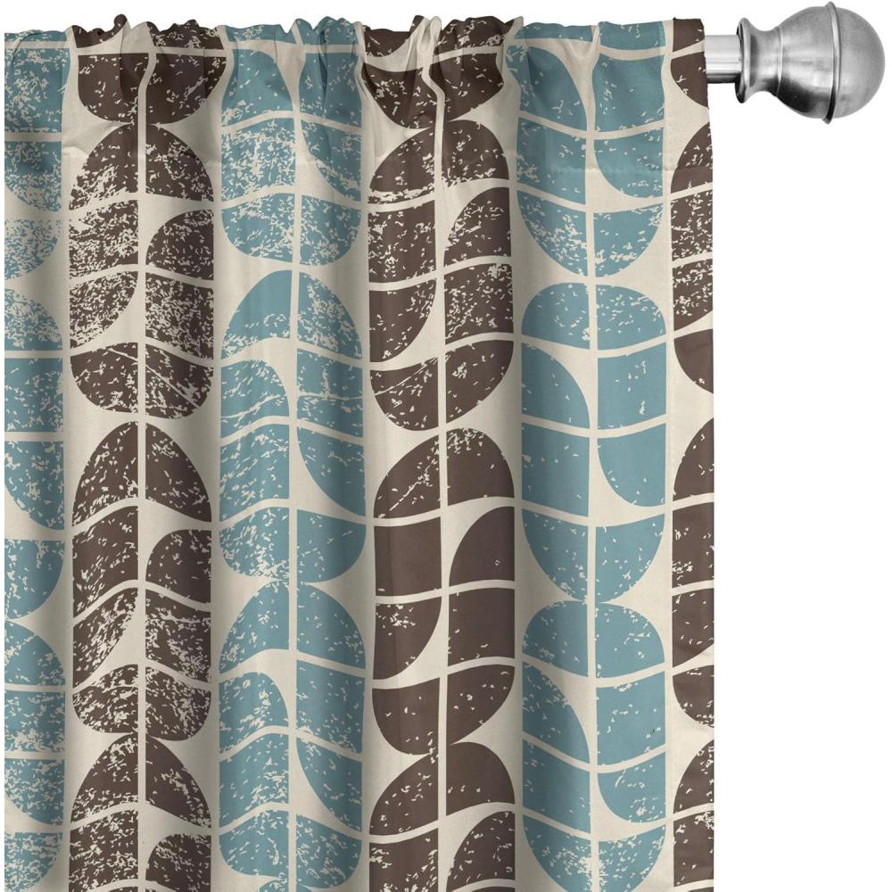 imageAmbesonne Neutral Boho Curtains Grunge Vibes Creamy Colored Forms Pattern Wild Nature Themed Print Window Treatments 2 Panel Set for Living Room Bedroom Pair of 28 x 63 Avocado Green EggshellCadet Blue Champagne