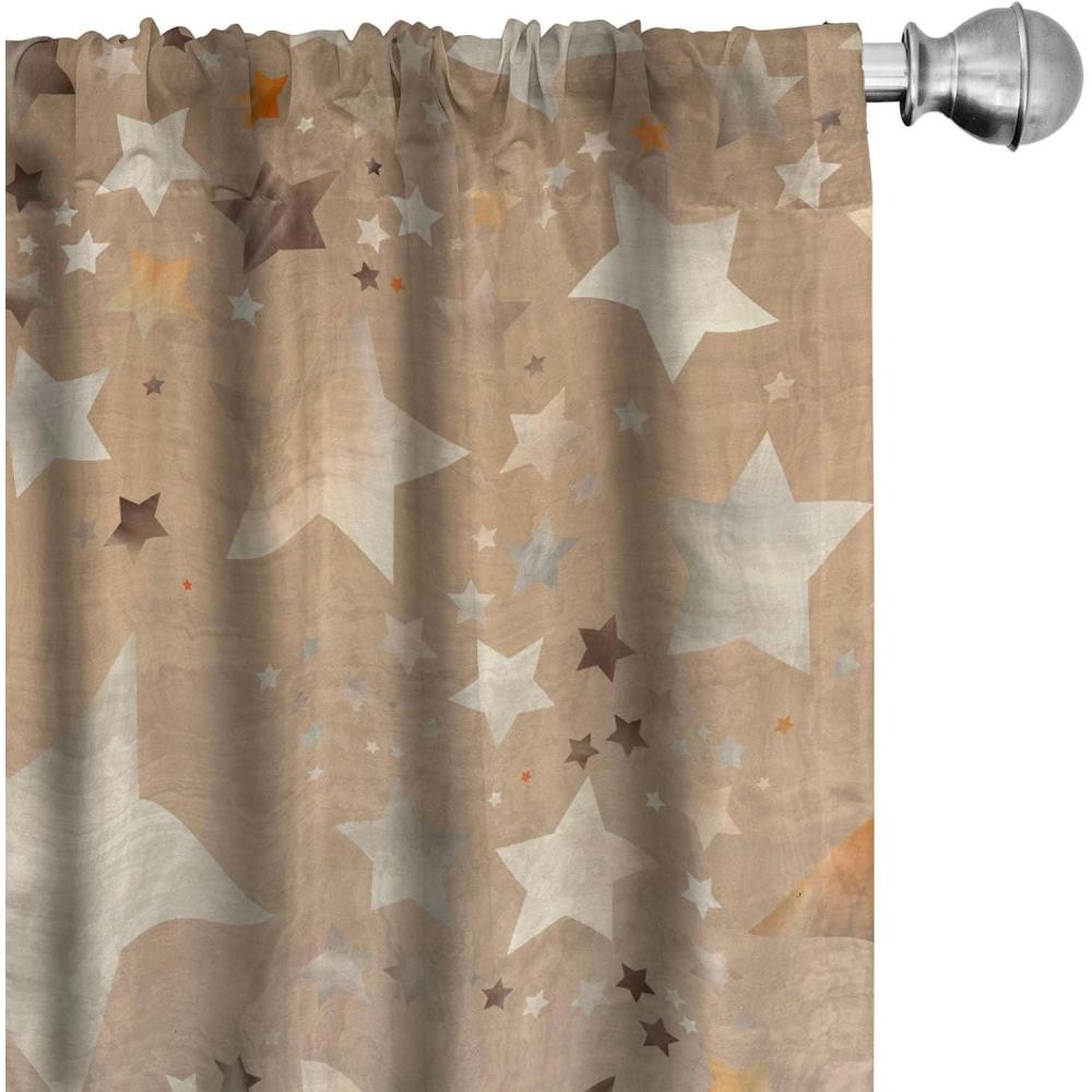 imageAmbesonne Neutral Boho Curtains Grunge Vibes Creamy Colored Forms Pattern Wild Nature Themed Print Window Treatments 2 Panel Set for Living Room Bedroom Pair of 28 x 63 Avocado Green EggshellPale Mustard Vermilion