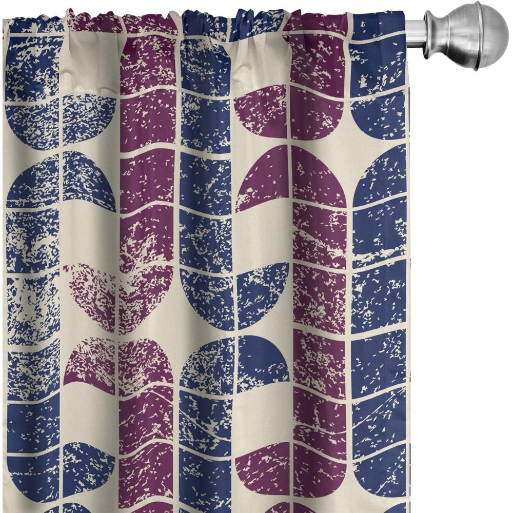 imageAmbesonne Neutral Boho Curtains Grunge Vibes Creamy Colored Forms Pattern Wild Nature Themed Print Window Treatments 2 Panel Set for Living Room Bedroom Pair of 28 x 63 Avocado Green EggshellChampagne Plum Indigo