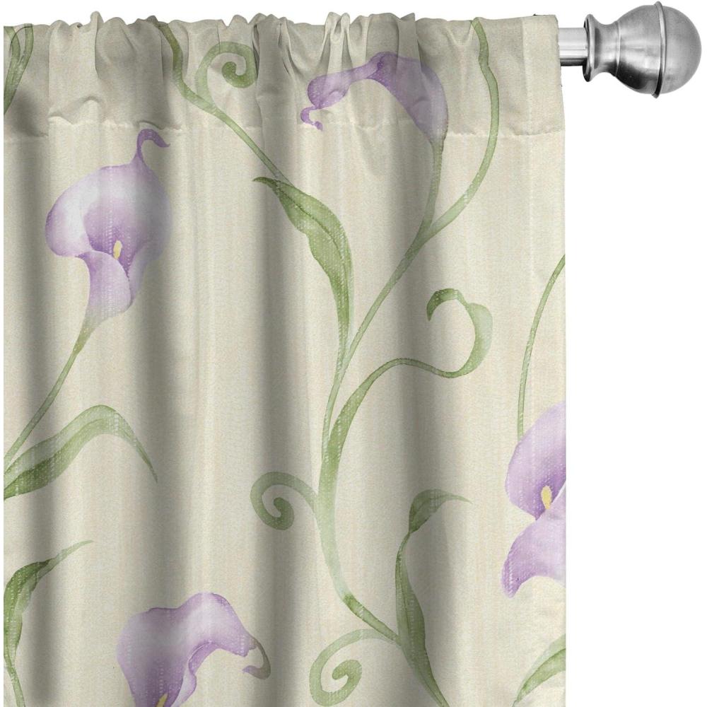 imageAmbesonne Neutral Boho Curtains Grunge Vibes Creamy Colored Forms Pattern Wild Nature Themed Print Window Treatments 2 Panel Set for Living Room Bedroom Pair of 28 x 63 Avocado Green EggshellAvocado Green Pale Lilac