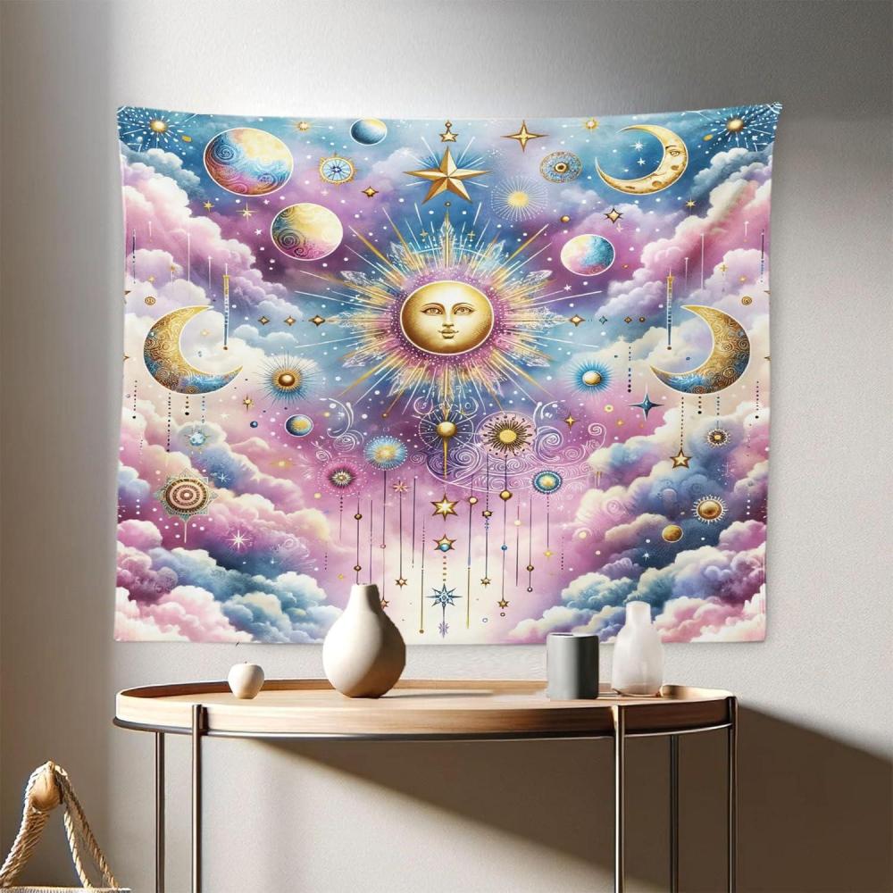 imageAmbesonne Retro Tapestry Angel Greek Muse on NeoClassic Pillars Relic Print Antique Neutral Toned Graphic Print Fabric Wall Hanging Decor for Bedroom Living Room Dorm 23 X 28 WhiteBlue Mustard Pale Purple