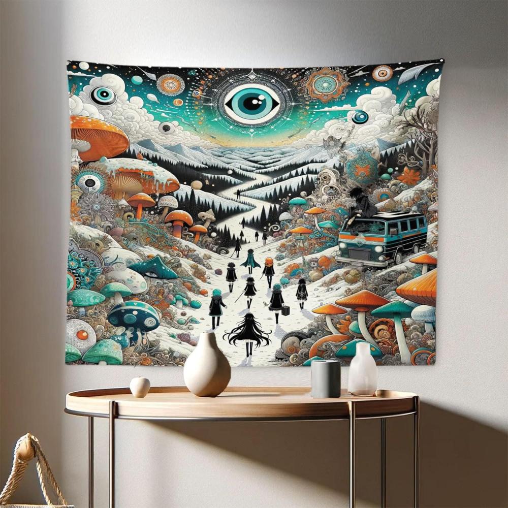 imageAmbesonne Retro Tapestry Angel Greek Muse on NeoClassic Pillars Relic Print Antique Neutral Toned Graphic Print Fabric Wall Hanging Decor for Bedroom Living Room Dorm 23 X 28 WhiteOrange Teal and Sepia