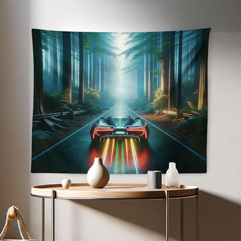 imageAmbesonne Retro Tapestry Angel Greek Muse on NeoClassic Pillars Relic Print Antique Neutral Toned Graphic Print Fabric Wall Hanging Decor for Bedroom Living Room Dorm 23 X 28 WhiteSlate Blue Multicolor