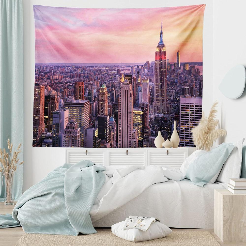 imageAmbesonne Retro Tapestry Angel Greek Muse on NeoClassic Pillars Relic Print Antique Neutral Toned Graphic Print Fabric Wall Hanging Decor for Bedroom Living Room Dorm 23 X 28 WhitePeach Purple