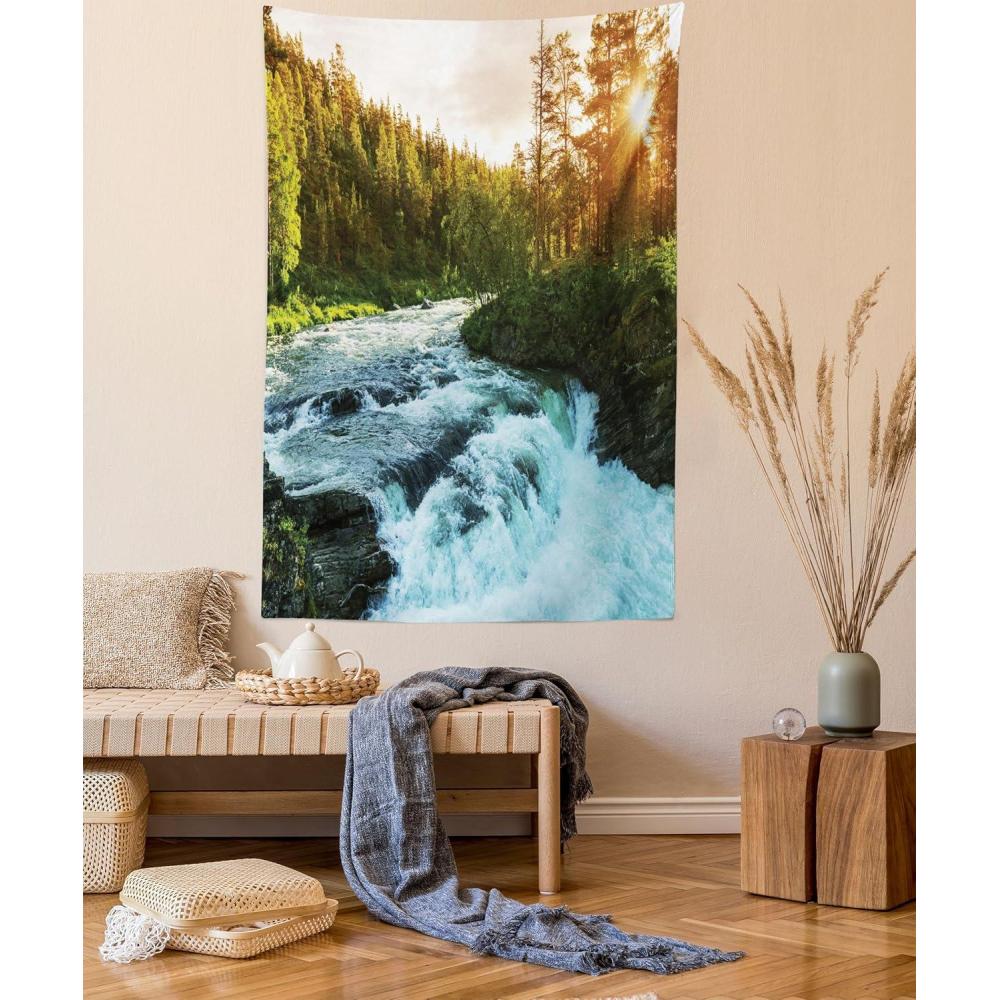 imageAmbesonne Retro Tapestry Angel Greek Muse on NeoClassic Pillars Relic Print Antique Neutral Toned Graphic Print Fabric Wall Hanging Decor for Bedroom Living Room Dorm 23 X 28 WhiteApple Green Pale Blue