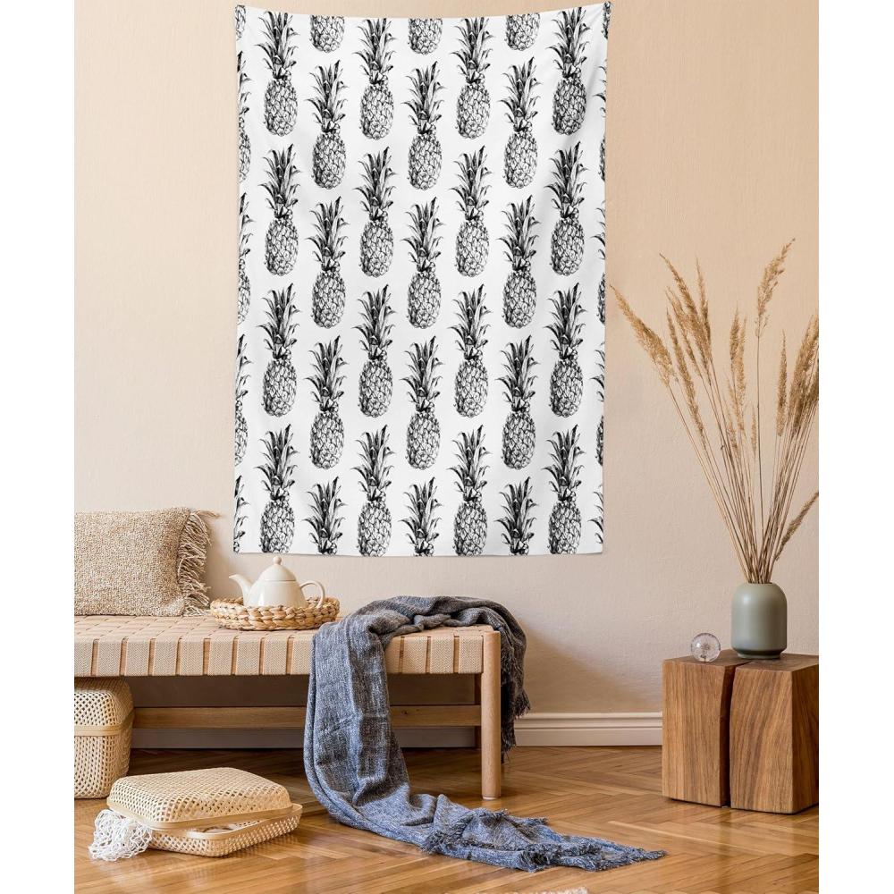 imageAmbesonne Retro Tapestry Angel Greek Muse on NeoClassic Pillars Relic Print Antique Neutral Toned Graphic Print Fabric Wall Hanging Decor for Bedroom Living Room Dorm 23 X 28 WhiteBlack Gray