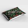 Ambesonne Christmas Pillow Sham Set of 2, Traditional Xmas Pinecone Candies and Leaves Ornate on Plaid Background, Quality Microfiber Bedding Item for All Seasons, 26″ x 20″, Green Grey and Ruby