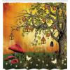 Ambesonne Floral Shower Curtain, Curved Flower Leaf Ornate Blooming Branches Romantic Love Print Art, Cloth Fabric Bathroom Decor Set with Hooks, 69″ W x 70″ L, Pale Tan(Multi Color)