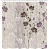 Ambesonne Floral Shower Curtain, Curved Flower Leaf Ornate Blooming Branches Romantic Love Print Art, Cloth Fabric Bathroom Decor Set with Hooks, 69″ W x 70″ L, Pale Tan(Pale Eggplant)