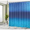 Ambesonne Floral Shower Curtain, Curved Flower Leaf Ornate Blooming Branches Romantic Love Print Art, Cloth Fabric Bathroom Decor Set with Hooks, 69″ W x 70″ L, Pale Tan(Navy Aqua)