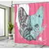 Ambesonne Floral Shower Curtain, Curved Flower Leaf Ornate Blooming Branches Romantic Love Print Art, Cloth Fabric Bathroom Decor Set with Hooks, 69″ W x 70″ L, Pale Tan(Seafoam White)