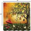 Ambesonne Floral Shower Curtain, Curved Flower Leaf Ornate Blooming Branches Romantic Love Print Art, Cloth Fabric Bathroom Decor Set with Hooks, 69″ W x 70″ L, Pale Tan(Multi Color)