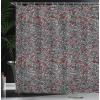 Ambesonne Floral Shower Curtain, Curved Flower Leaf Ornate Blooming Branches Romantic Love Print Art, Cloth Fabric Bathroom Decor Set with Hooks, 69″ W x 70″ L, Pale Tan(Charcoal Grey)