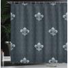 Ambesonne Floral Shower Curtain, Curved Flower Leaf Ornate Blooming Branches Romantic Love Print Art, Cloth Fabric Bathroom Decor Set with Hooks, 69″ W x 70″ L, Pale Tan(Petrol Blue)