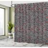 Ambesonne Floral Shower Curtain, Curved Flower Leaf Ornate Blooming Branches Romantic Love Print Art, Cloth Fabric Bathroom Decor Set with Hooks, 69″ W x 70″ L, Pale Tan(Charcoal Grey)