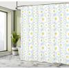 Ambesonne Floral Shower Curtain, Curved Flower Leaf Ornate Blooming Branches Romantic Love Print Art, Cloth Fabric Bathroom Decor Set with Hooks, 69″ W x 70″ L, Pale Tan(Pale Azure)