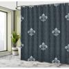 Ambesonne Floral Shower Curtain, Curved Flower Leaf Ornate Blooming Branches Romantic Love Print Art, Cloth Fabric Bathroom Decor Set with Hooks, 69″ W x 70″ L, Pale Tan(Petrol Blue)