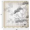 Ambesonne Floral Shower Curtain, Curved Flower Leaf Ornate Blooming Branches Romantic Love Print Art, Cloth Fabric Bathroom Decor Set with Hooks, 69″ W x 70″ L, Pale Tan(Black and Ecru)