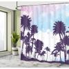 Ambesonne Floral Shower Curtain, Curved Flower Leaf Ornate Blooming Branches Romantic Love Print Art, Cloth Fabric Bathroom Decor Set with Hooks, 69″ W x 70″ L, Pale Tan(Blue Lilac)