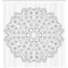 Ambesonne Floral Shower Curtain, Curved Flower Leaf Ornate Blooming Branches Romantic Love Print Art, Cloth Fabric Bathroom Decor Set with Hooks, 69″ W x 70″ L, Pale Tan(Multi 21)