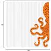 Ambesonne Floral Shower Curtain, Curved Flower Leaf Ornate Blooming Branches Romantic Love Print Art, Cloth Fabric Bathroom Decor Set with Hooks, 69″ W x 70″ L, Pale Tan(Orange White)