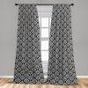 Ambesonne Flowers Vintage Curtains, Neutral Colors Boho Springtime Garden Scene Floral Design Art, Window Treatments 2 Panel Set for Living Room Bedroom, Pair of – 28″ x 63″, Pale Ceil Blue Pale Grey(White and Charcoal Grey)