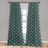 Ambesonne Flowers Vintage Curtains, Neutral Colors Boho Springtime Garden Scene Floral Design Art, Window Treatments 2 Panel Set for Living Room Bedroom, Pair of – 28″ x 63″, Pale Ceil Blue Pale Grey(Dark Teal and Multicolor)
