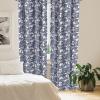 Ambesonne Flowers Vintage Curtains, Neutral Colors Boho Springtime Garden Scene Floral Design Art, Window Treatments 2 Panel Set for Living Room Bedroom, Pair of – 28″ x 63″, Pale Ceil Blue Pale Grey(Navy Blue and White)