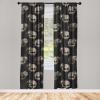 Ambesonne Flowers Vintage Curtains, Neutral Colors Boho Springtime Garden Scene Floral Design Art, Window Treatments 2 Panel Set for Living Room Bedroom, Pair of – 28″ x 63″, Pale Ceil Blue Pale Grey(Charcoal Grey Eggshell)