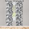 Ambesonne Flowers Vintage Curtains, Neutral Colors Boho Springtime Garden Scene Floral Design Art, Window Treatments 2 Panel Set for Living Room Bedroom, Pair of – 28″ x 63″, Pale Ceil Blue Pale Grey(Charcoal Grey Pale Grey)