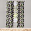Ambesonne Flowers Vintage Curtains, Neutral Colors Boho Springtime Garden Scene Floral Design Art, Window Treatments 2 Panel Set for Living Room Bedroom, Pair of – 28″ x 63″, Pale Ceil Blue Pale Grey(Purple and Multicolor)