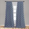Ambesonne Flowers Vintage Curtains, Neutral Colors Boho Springtime Garden Scene Floral Design Art, Window Treatments 2 Panel Set for Living Room Bedroom, Pair of – 28″ x 63″, Pale Ceil Blue Pale Grey(Night Blue White)