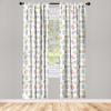 Ambesonne Flowers Vintage Curtains, Neutral Colors Boho Springtime Garden Scene Floral Design Art, Window Treatments 2 Panel Set for Living Room Bedroom, Pair of – 28″ x 63″, Pale Ceil Blue Pale Grey(White Multicolor)