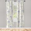 Ambesonne Flowers Vintage Curtains, Neutral Colors Boho Springtime Garden Scene Floral Design Art, Window Treatments 2 Panel Set for Living Room Bedroom, Pair of – 28″ x 63″, Pale Ceil Blue Pale Grey(Pale Ceil Blue Pale Grey)