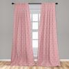 Ambesonne Flowers Vintage Curtains, Neutral Colors Boho Springtime Garden Scene Floral Design Art, Window Treatments 2 Panel Set for Living Room Bedroom, Pair of – 28″ x 63″, Pale Ceil Blue Pale Grey(Coral and White)