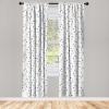 Ambesonne Flowers Vintage Curtains, Neutral Colors Boho Springtime Garden Scene Floral Design Art, Window Treatments 2 Panel Set for Living Room Bedroom, Pair of – 28″ x 63″, Pale Ceil Blue Pale Grey(White Charcoal Grey)