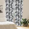 Ambesonne Flowers Vintage Curtains, Neutral Colors Boho Springtime Garden Scene Floral Design Art, Window Treatments 2 Panel Set for Living Room Bedroom, Pair of – 28″ x 63″, Pale Ceil Blue Pale Grey(Charcoal Grey Pale Grey)