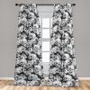 Ambesonne Flowers Vintage Curtains, Neutral Colors Boho Springtime Garden Scene Floral Design Art, Window Treatments 2 Panel Set for Living Room Bedroom, Pair of – 28″ x 63″, Pale Ceil Blue Pale Grey(Charcoal Grey Pale Grey)