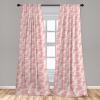 Ambesonne Flowers Vintage Curtains, Neutral Colors Boho Springtime Garden Scene Floral Design Art, Window Treatments 2 Panel Set for Living Room Bedroom, Pair of – 28″ x 63″, Pale Ceil Blue Pale Grey(Blush and Rose)