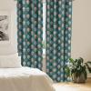 Ambesonne Flowers Vintage Curtains, Neutral Colors Boho Springtime Garden Scene Floral Design Art, Window Treatments 2 Panel Set for Living Room Bedroom, Pair of – 28″ x 63″, Pale Ceil Blue Pale Grey(Dark Teal and Multicolor)