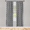 Ambesonne Flowers Vintage Curtains, Neutral Colors Boho Springtime Garden Scene Floral Design Art, Window Treatments 2 Panel Set for Living Room Bedroom, Pair of – 28″ x 63″, Pale Ceil Blue Pale Grey(White and Charcoal Grey)