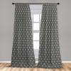 Ambesonne Flowers Vintage Curtains, Neutral Colors Boho Springtime Garden Scene Floral Design Art, Window Treatments 2 Panel Set for Living Room Bedroom, Pair of – 28″ x 63″, Pale Ceil Blue Pale Grey(Charcoal Grey Coconut)
