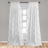 Ambesonne Flowers Vintage Curtains, Neutral Colors Boho Springtime Garden Scene Floral Design Art, Window Treatments 2 Panel Set for Living Room Bedroom, Pair of – 28″ x 63″, Pale Ceil Blue Pale Grey(White Charcoal Grey)