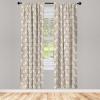 Ambesonne Geometric Curtains, Modern Neutral Style Pattern of Abstract Ornamental Triangles Print, Window Treatments 2 Panel Set for Living Room Bedroom, Pair of – 28″ x 63″, Pale Sepia and White(Pale Sepia and White)