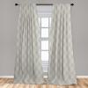 Ambesonne Grey Plaid Curtains, Scandinavian Tartan Pattern Plain and Neutral Repeated Illustration, Window Treatments 2 Panel Set for Living Room Bedroom, Pair of – 28″ x 95″, Pearl and Eggshell(Pearl and Eggshell)
