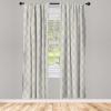 Ambesonne Grey Plaid Curtains, Scandinavian Tartan Pattern Plain and Neutral Repeated Illustration, Window Treatments 2 Panel Set for Living Room Bedroom, Pair of – 28″ x 95″, Pearl and Eggshell(Pearl and Eggshell)
