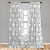 Ambesonne Halloween Curtains, Horror Phantom Boo Monsters Themed Ghosts and Spooky Composition Neutral Tones, Window Treatments 2 Panel Set for Living Room Bedroom, Pair of – 28″ x 63″, Grey White